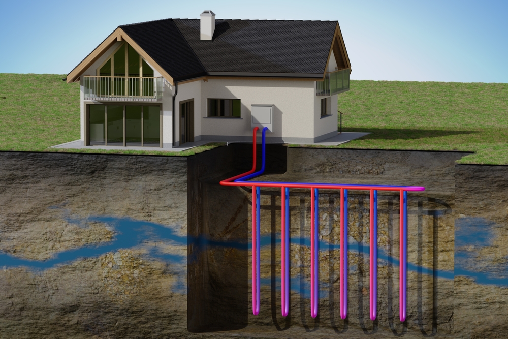 geothermal energy heating and cooling system